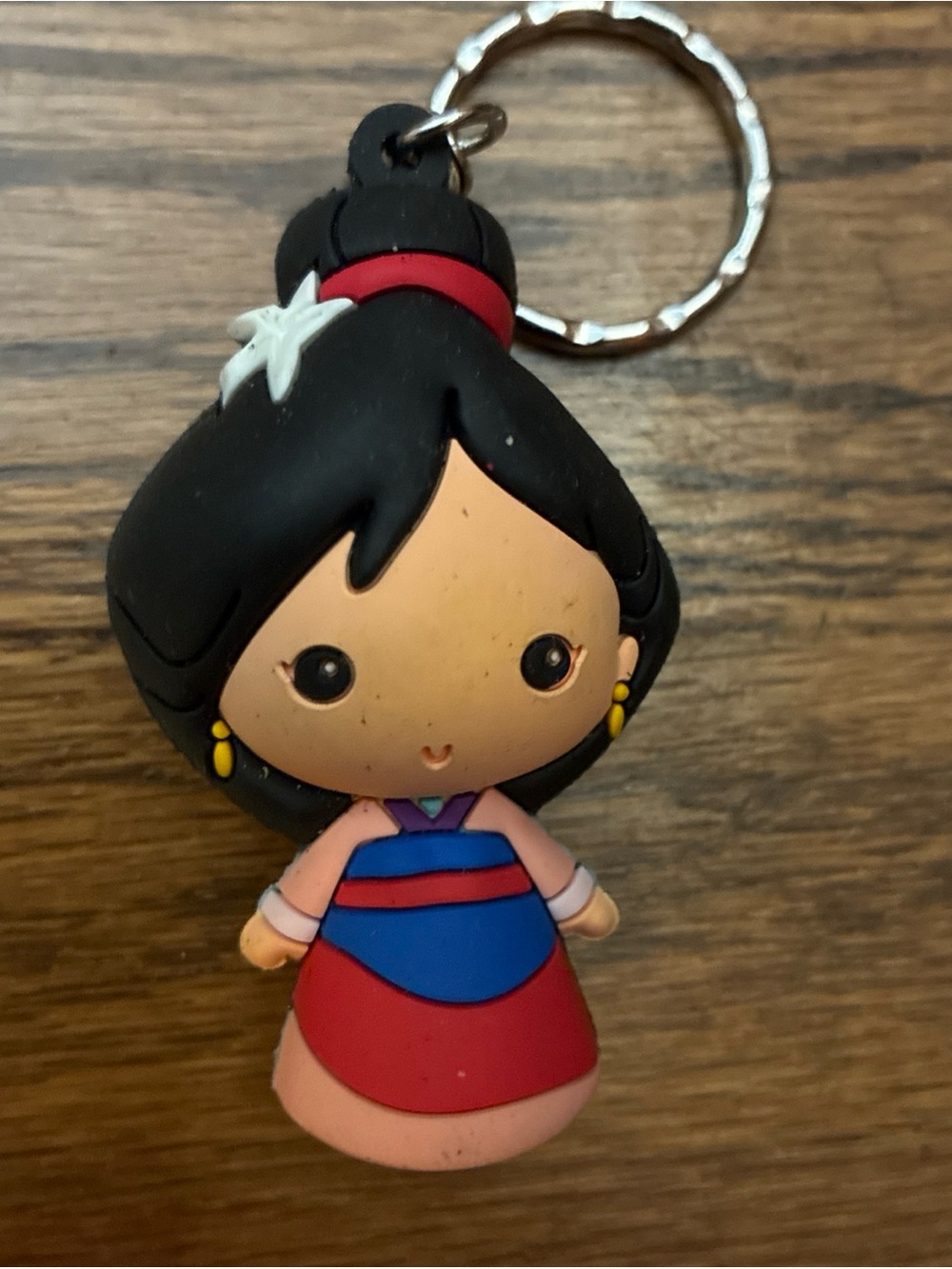 Disney Princess Series 7 Mulan Figure 3D Rubber Keychain Collectible